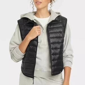 Joy Lab Black Puffer Vest Size XS/S